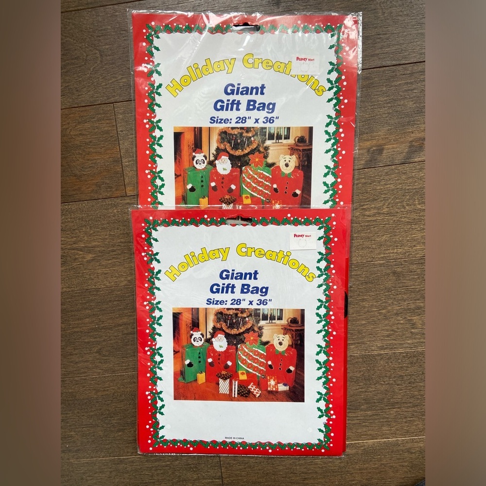 ❤️4‎ for $25❤️ Vintage giant gift bags x2 NEW